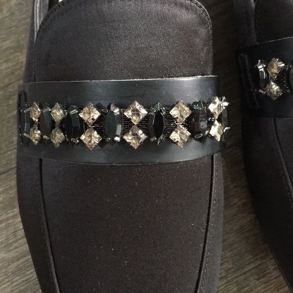 Black With Gemstones Loafers / Mules Brand New-B7 - Picture 8 of 8